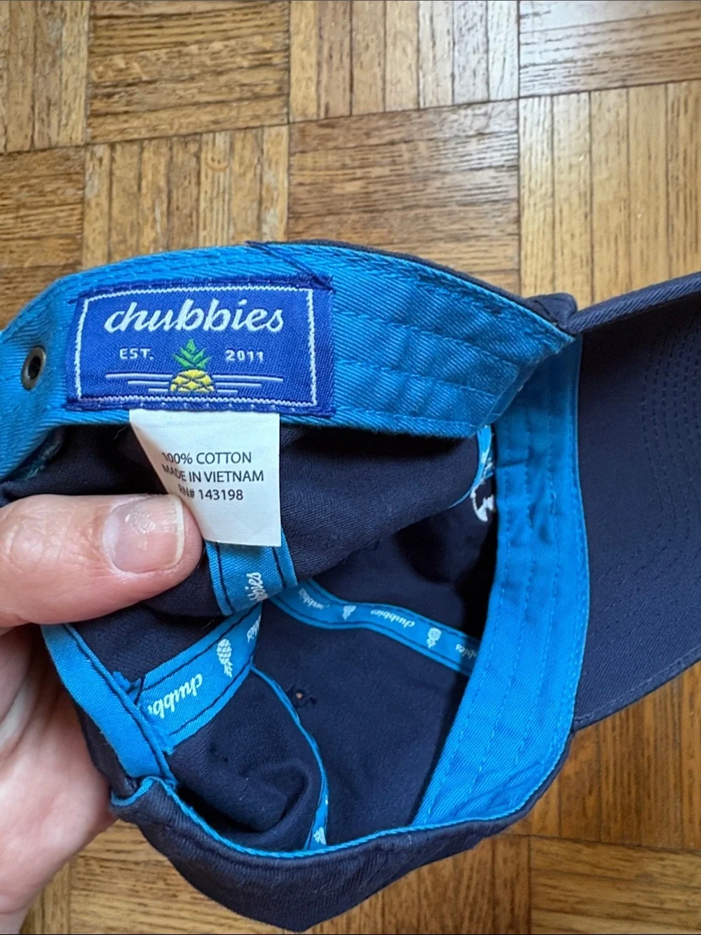 Chubbies Navy Baseball Cap with Colorful Rooster Embroidery